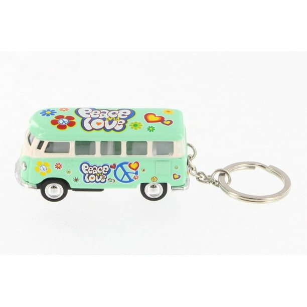 1962 KeyChain Green Volkswagen Classical Bus Peace